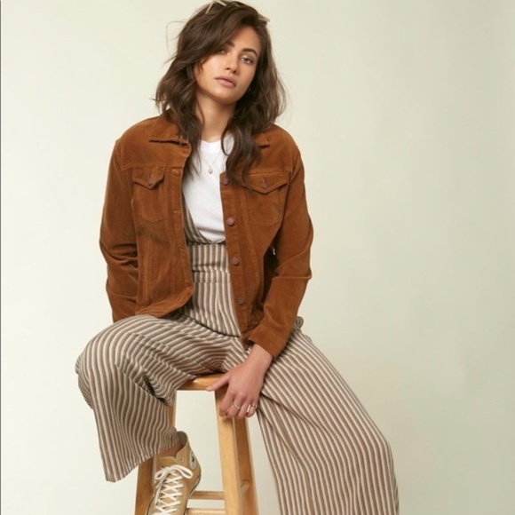 O'Neill Pants - O'Neill Wyatt Striped Jumpsuit Overalls sz M
